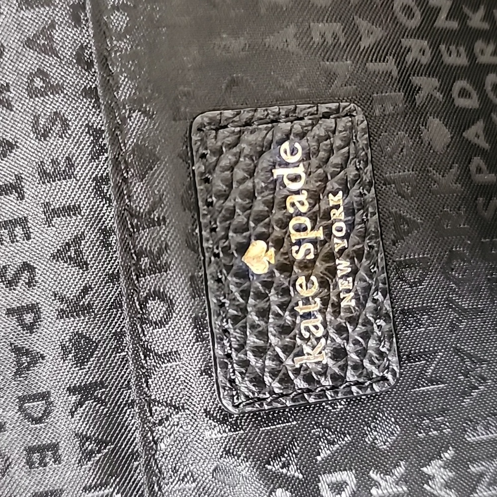Kate Spade Black Leather Full Size Backpack - Picture 8 of 9